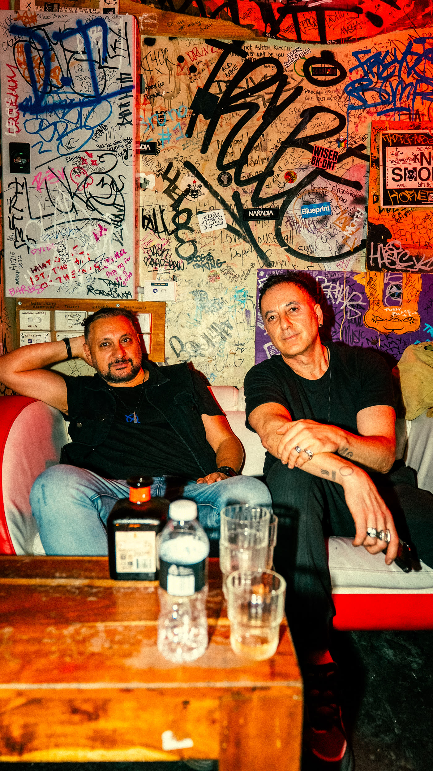 Backline, gritty bar interior
